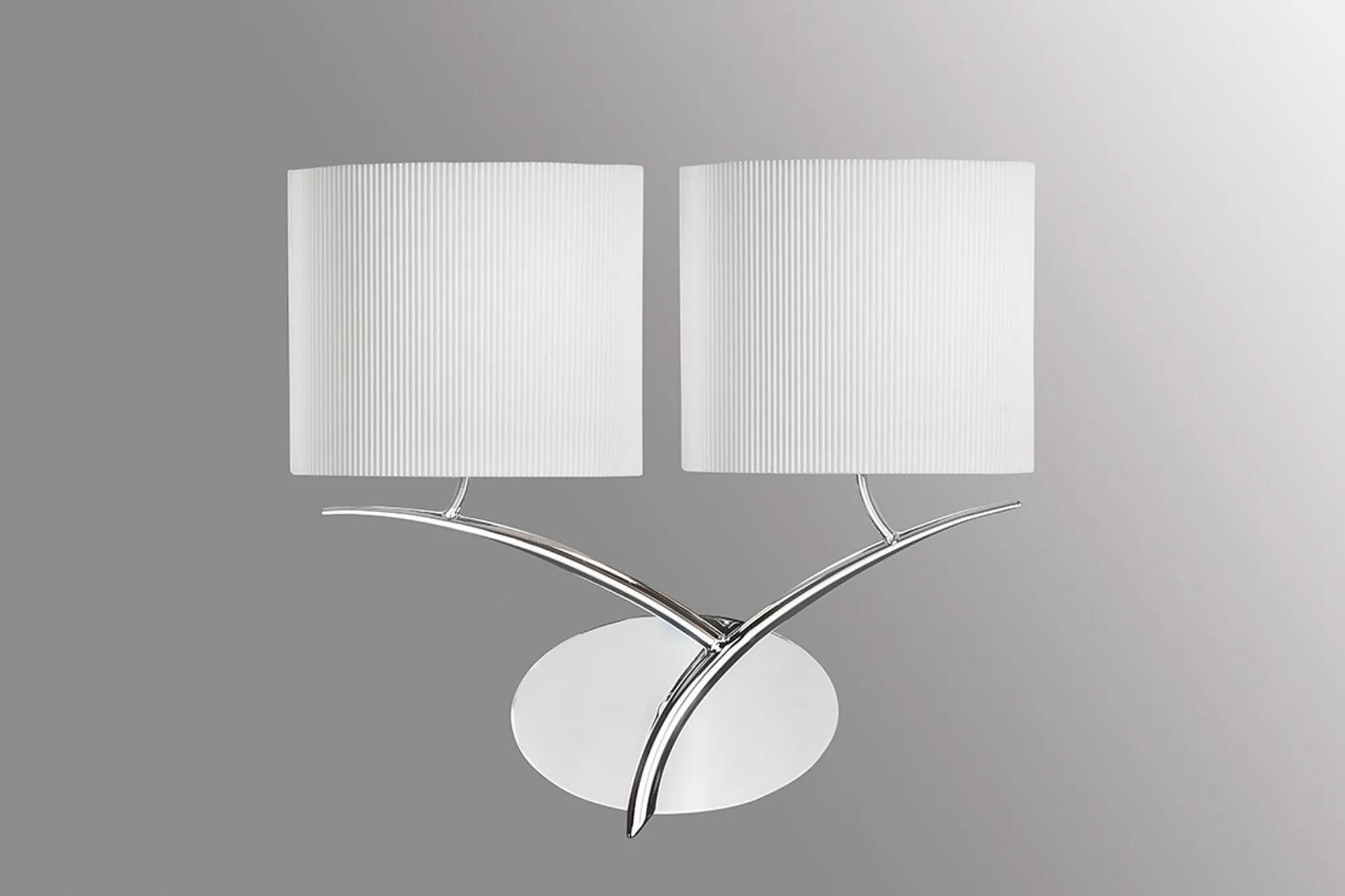 Eve Polished Chrome-Spain White Wall Lights Mantra Armed Wall Lights